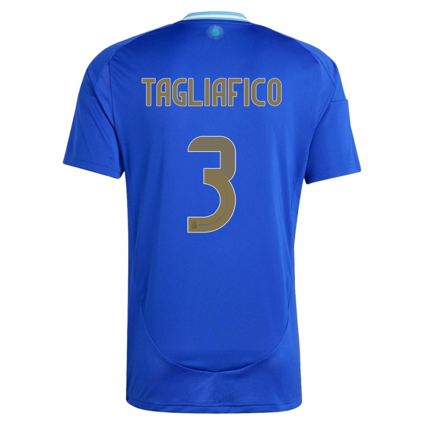 Niño Fútbol Camiseta Argentina Nicolas Tagliafico #3 Azul 2ª Equipación 24-26 México