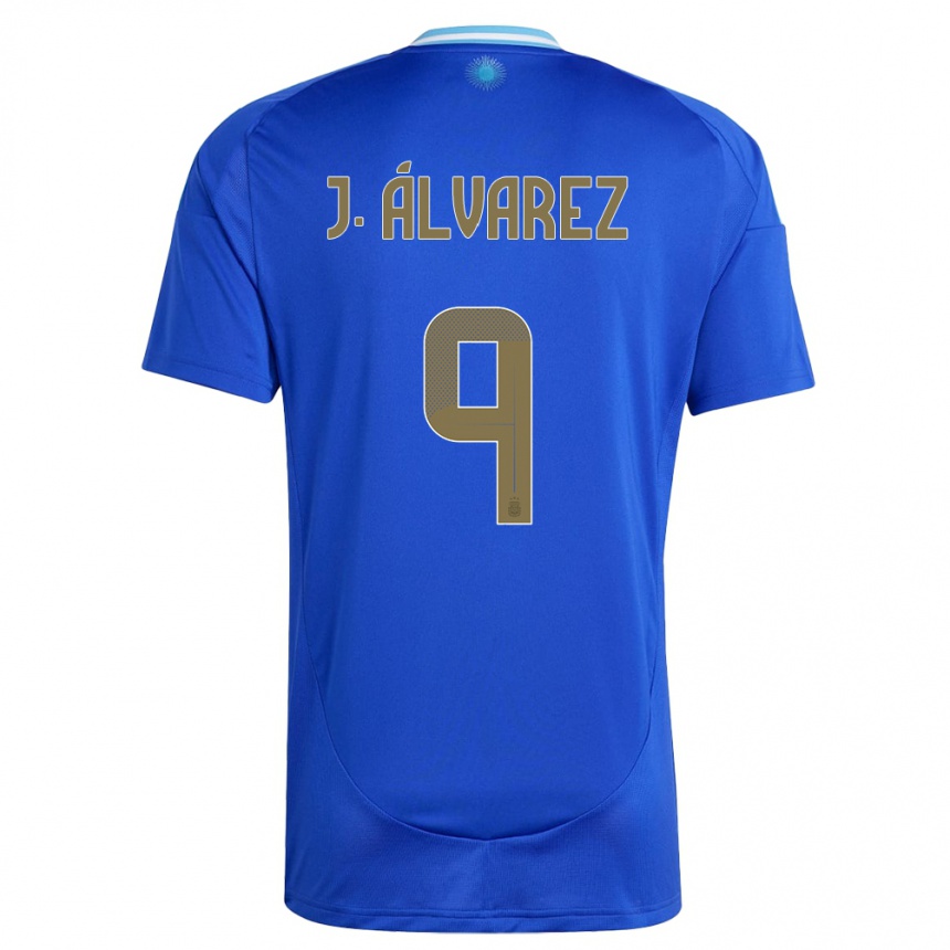 Niño Fútbol Camiseta Argentina Julian Alvarez #9 Azul 2ª Equipación 24-26 México