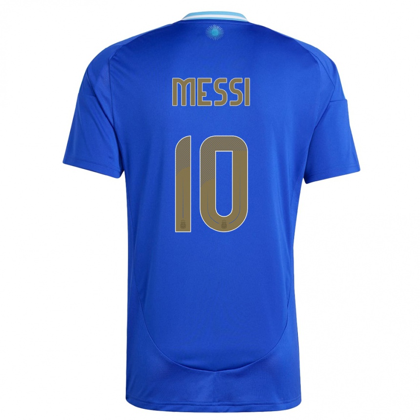 Niño Fútbol Camiseta Argentina Lionel Messi #10 Azul 2ª Equipación 24-26 México