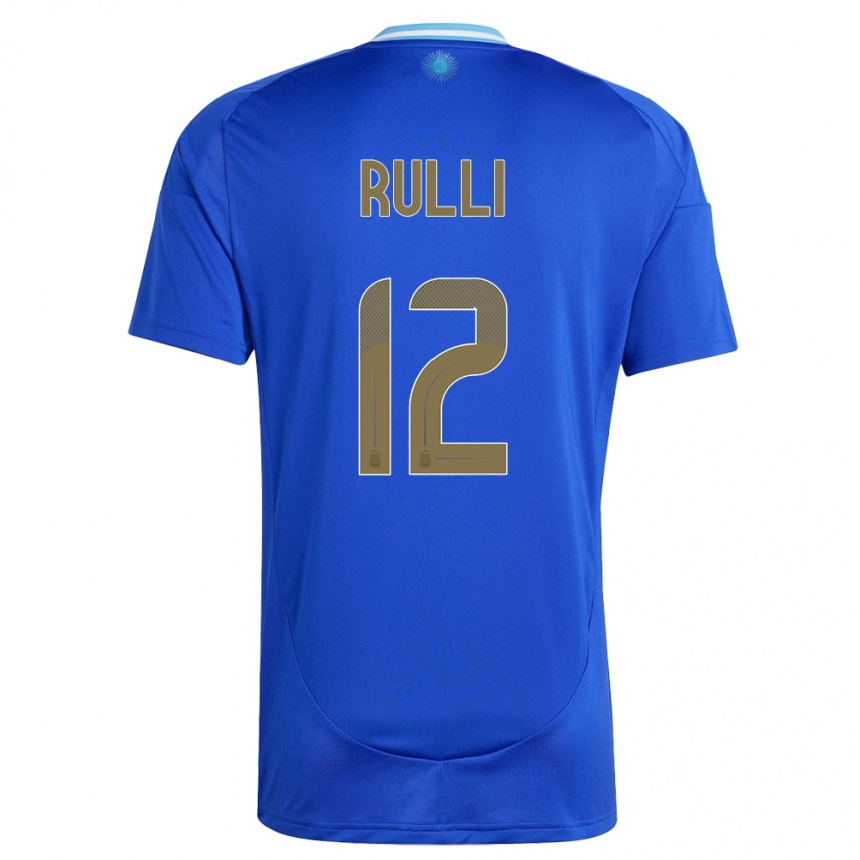 Niño Fútbol Camiseta Argentina Geronimo Rulli #12 Azul 2ª Equipación 24-26 México