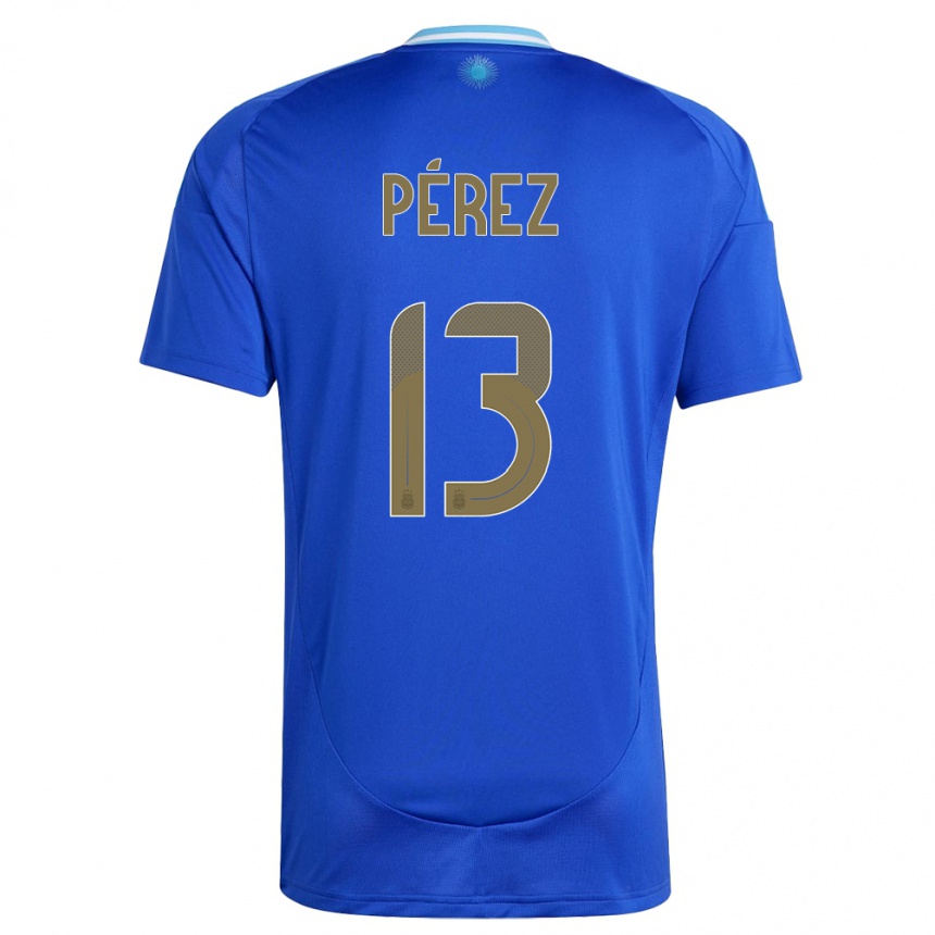 Niño Fútbol Camiseta Argentina Nehuen Perez #13 Azul 2ª Equipación 24-26 México