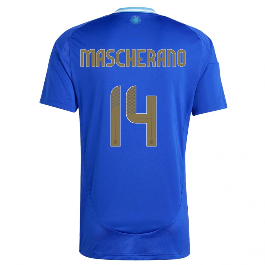 Niño Fútbol Camiseta Argentina Javier Mascherano #14 Azul 2ª Equipación 24-26 México