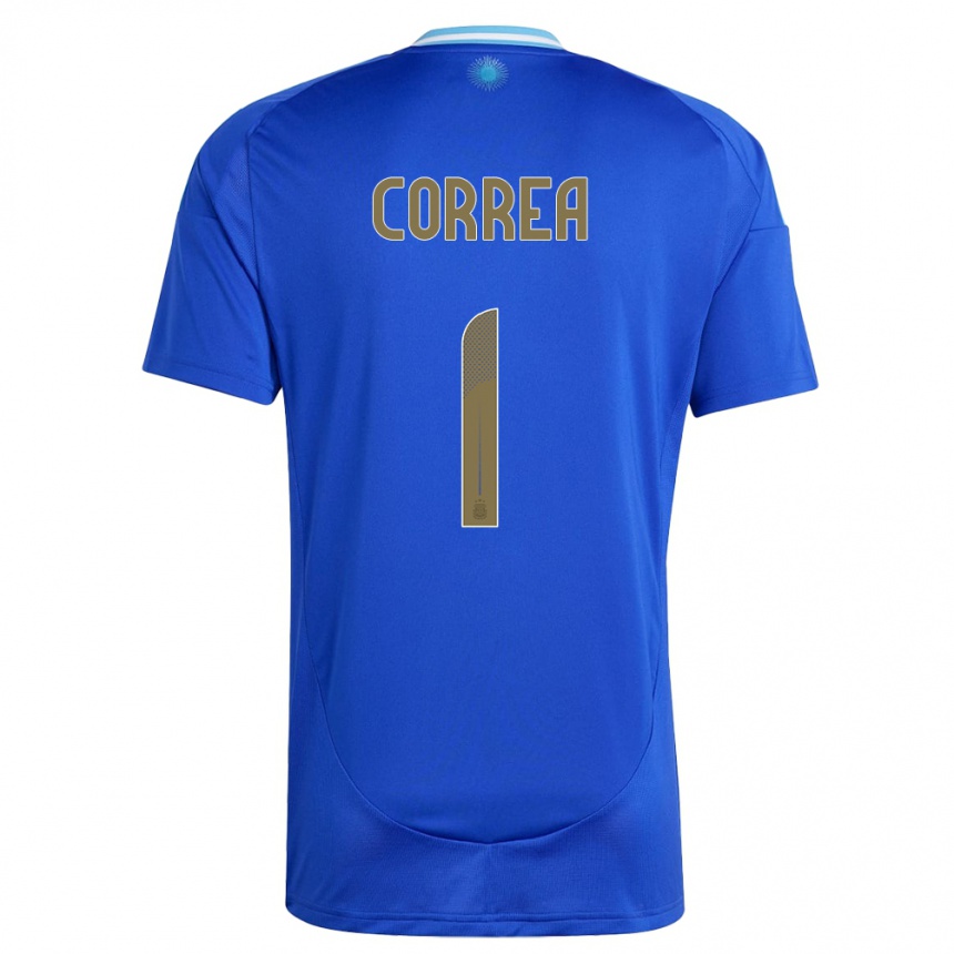 Niño Fútbol Camiseta Argentina Vanina Correa #1 Azul 2ª Equipación 24-26 México