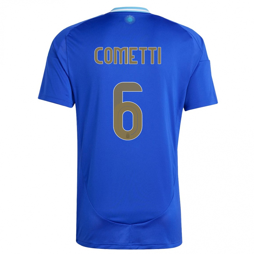 Niño Fútbol Camiseta Argentina Aldana Cometti #6 Azul 2ª Equipación 24-26 México