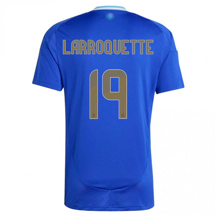 Niño Fútbol Camiseta Argentina Mariana Larroquette #19 Azul 2ª Equipación 24-26 México