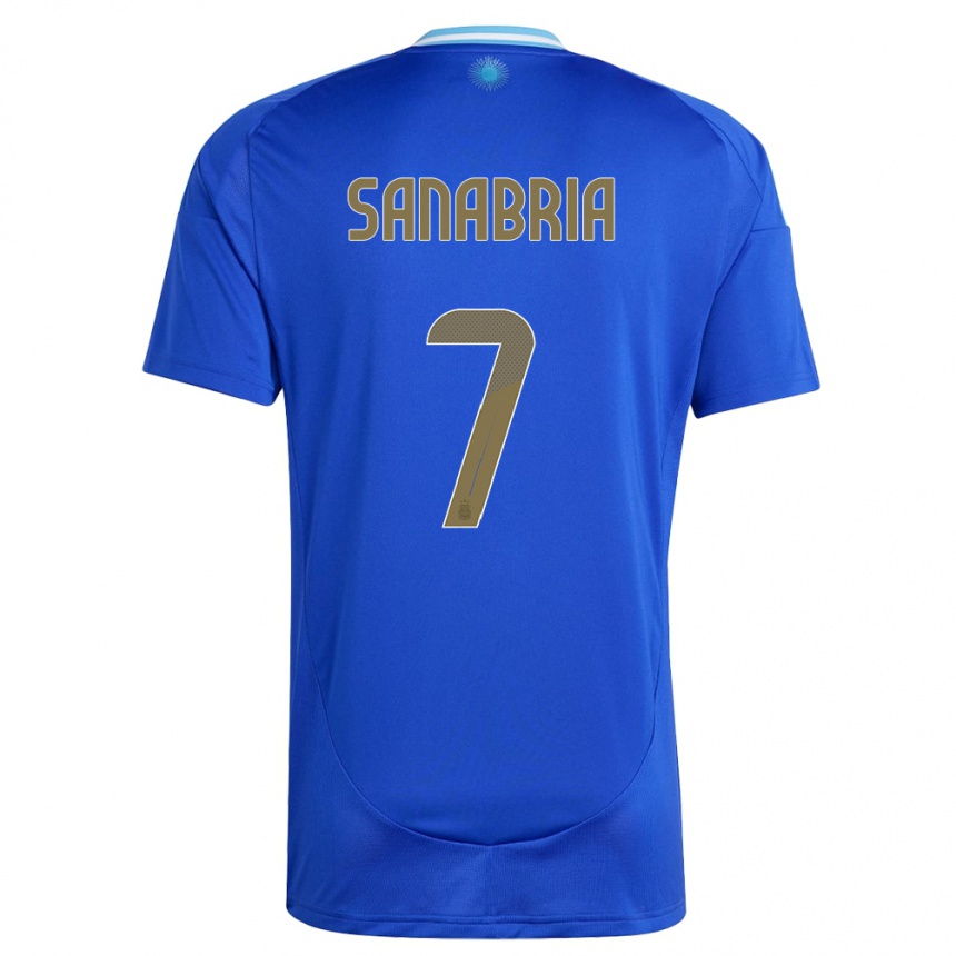 Niño Fútbol Camiseta Argentina Mateo Sanabria #7 Azul 2ª Equipación 24-26 México