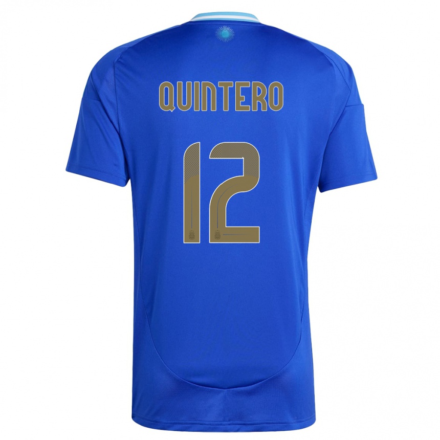 Niño Fútbol Camiseta Argentina Valentino Quintero #12 Azul 2ª Equipación 24-26 México