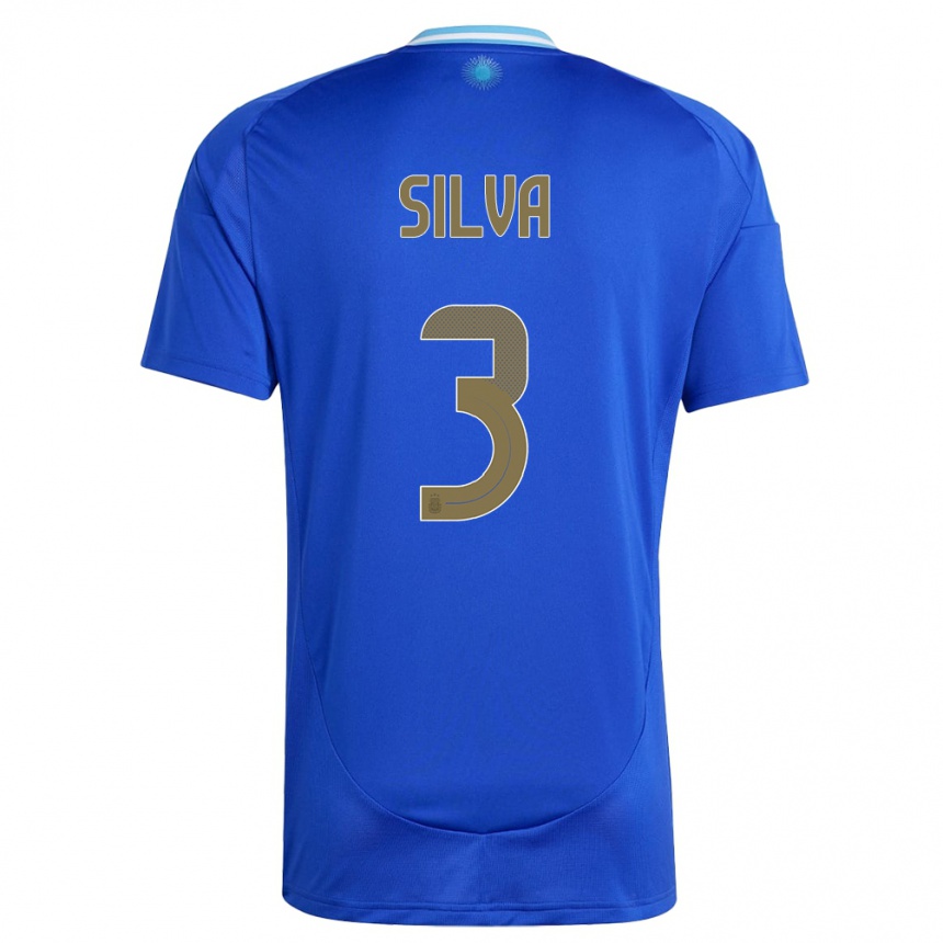 Niño Fútbol Camiseta Argentina Tomas Silva #3 Azul 2ª Equipación 24-26 México