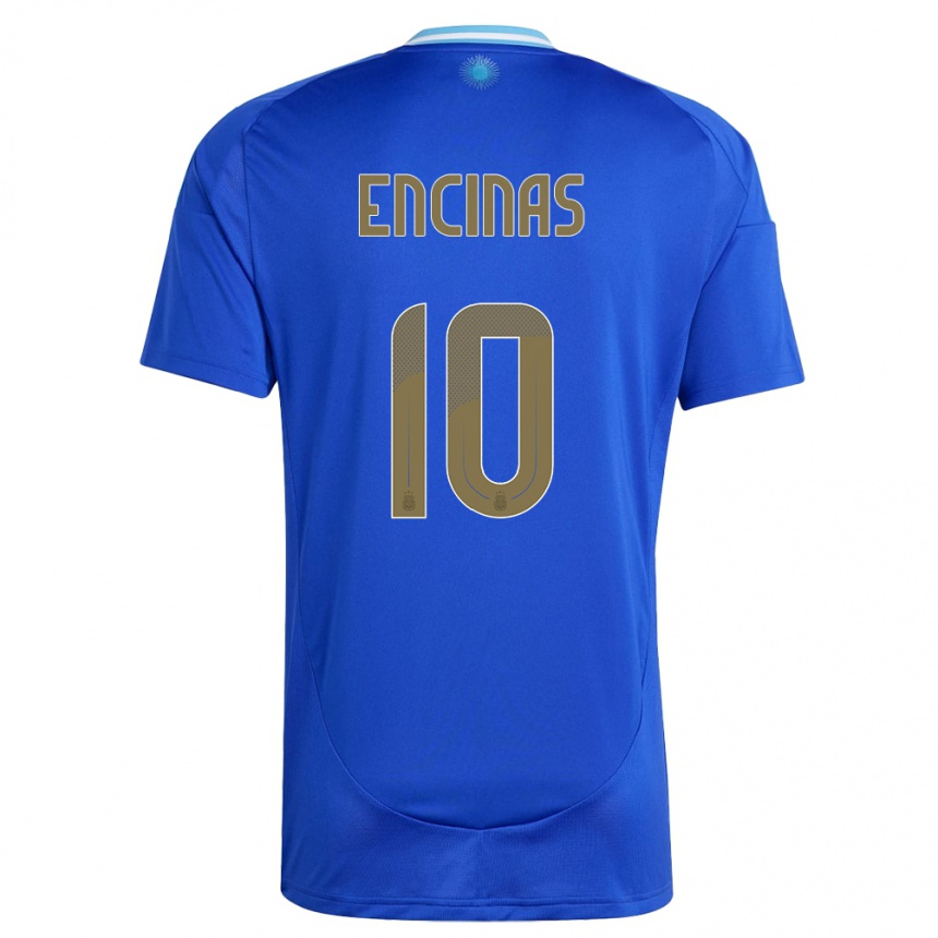 Niño Fútbol Camiseta Argentina Axel Encinas #10 Azul 2ª Equipación 24-26 México