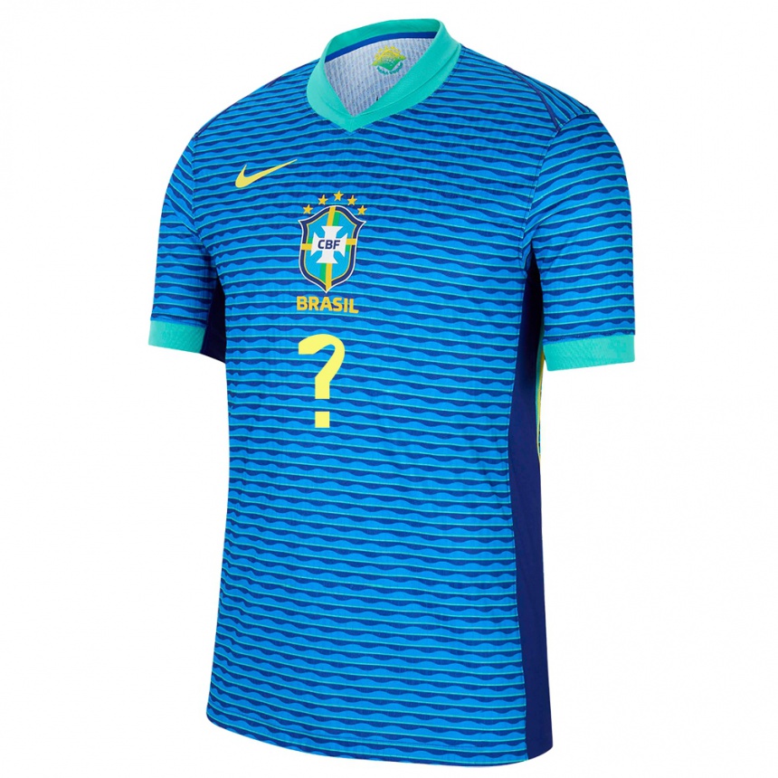 Niño Fútbol Camiseta Brasil Su Nombre #0 Azul 2ª Equipación 24-26 México