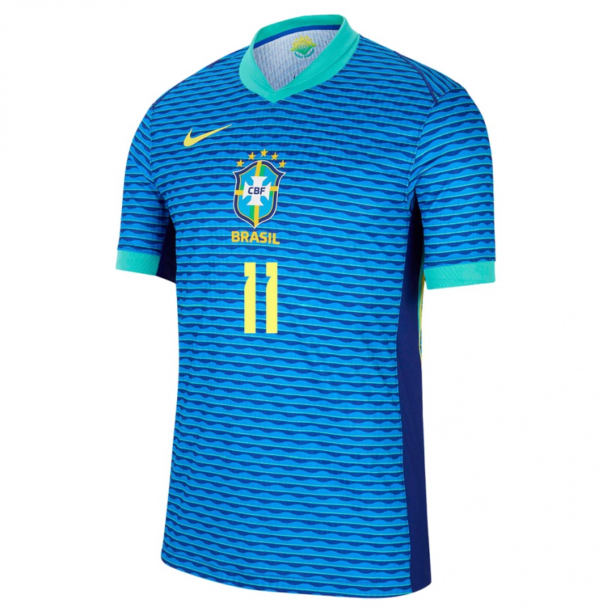 Niño Fútbol Camiseta Brasil Caio #11 Azul 2ª Equipación 24-26 México