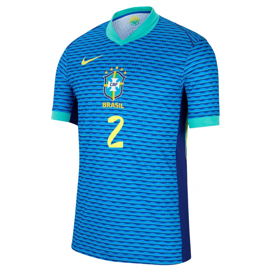 Niño Fútbol Camiseta Brasil Danilo #2 Azul 2ª Equipación 24-26 México