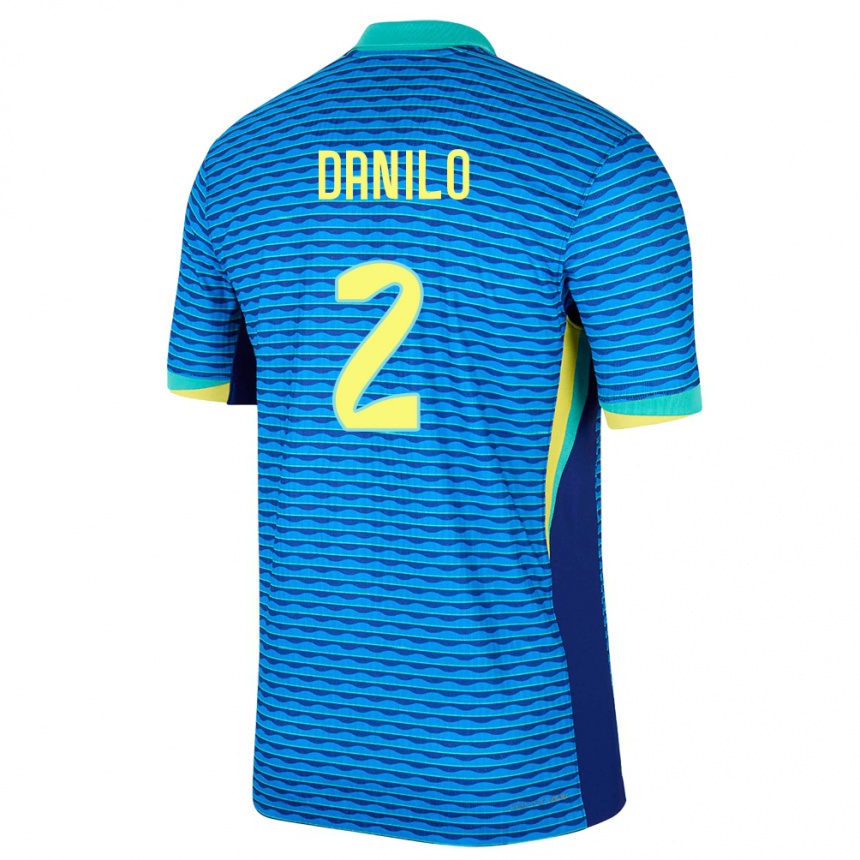 Niño Fútbol Camiseta Brasil Danilo #2 Azul 2ª Equipación 24-26 México