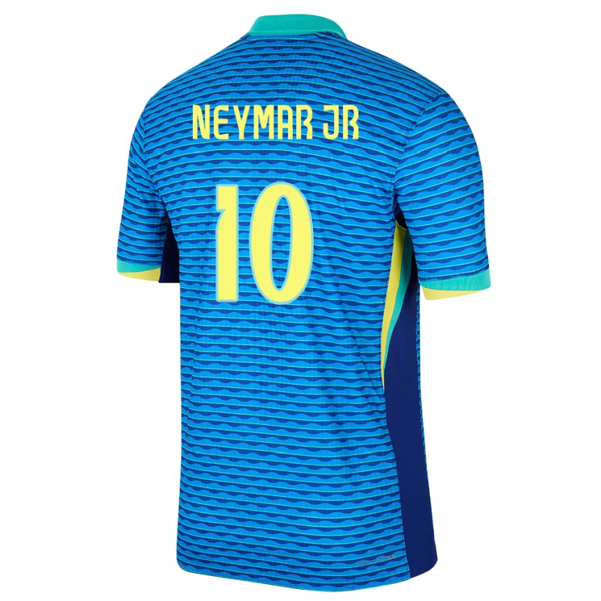 Niño Fútbol Camiseta Brasil Neymar #10 Azul 2ª Equipación 24-26 México