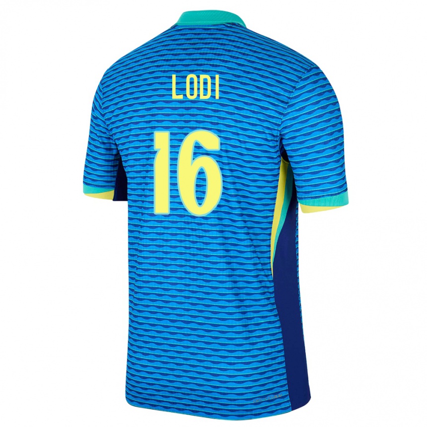 Niño Fútbol Camiseta Brasil Renan Lodi #16 Azul 2ª Equipación 24-26 México