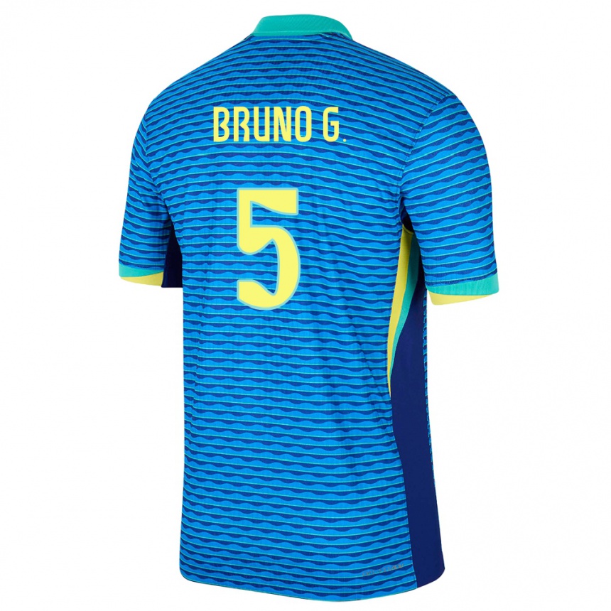 Niño Fútbol Camiseta Brasil Bruno Guimaraes #5 Azul 2ª Equipación 24-26 México