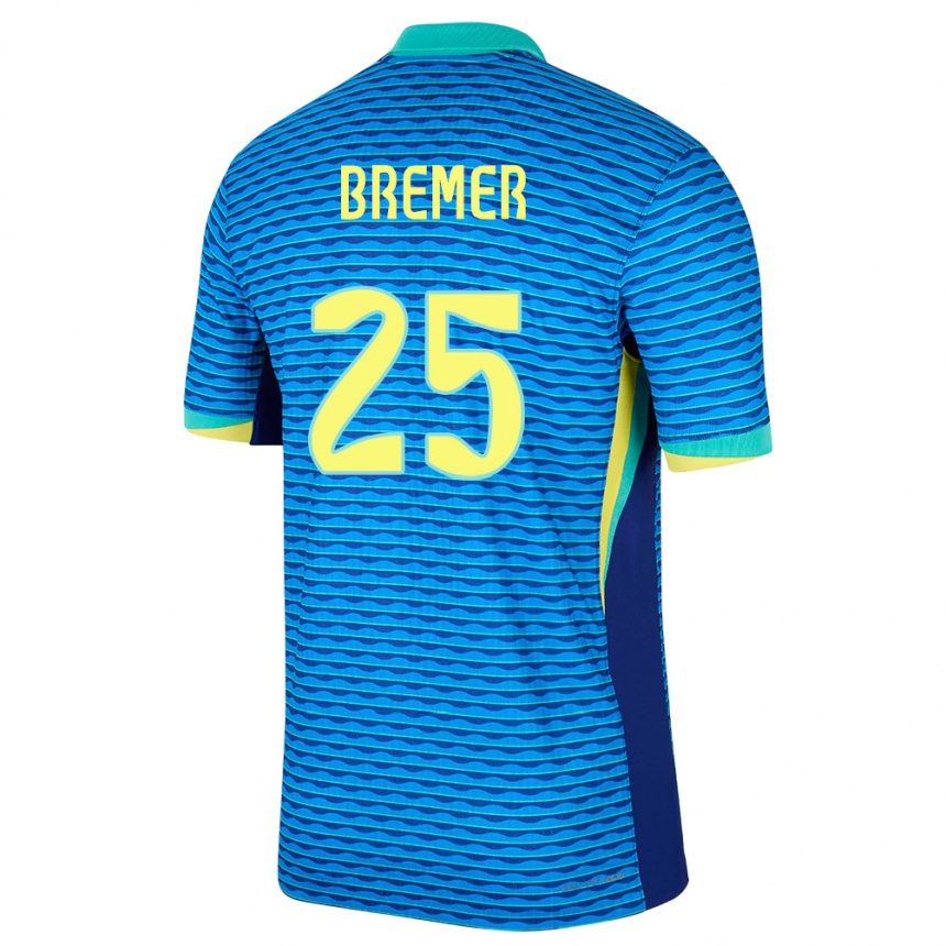 Niño Fútbol Camiseta Brasil Bremer #25 Azul 2ª Equipación 24-26 México