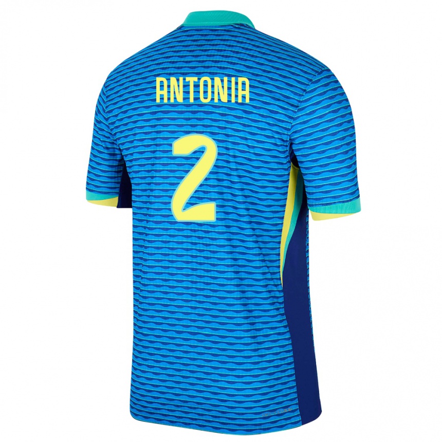 Niño Fútbol Camiseta Brasil Antonia #2 Azul 2ª Equipación 24-26 México