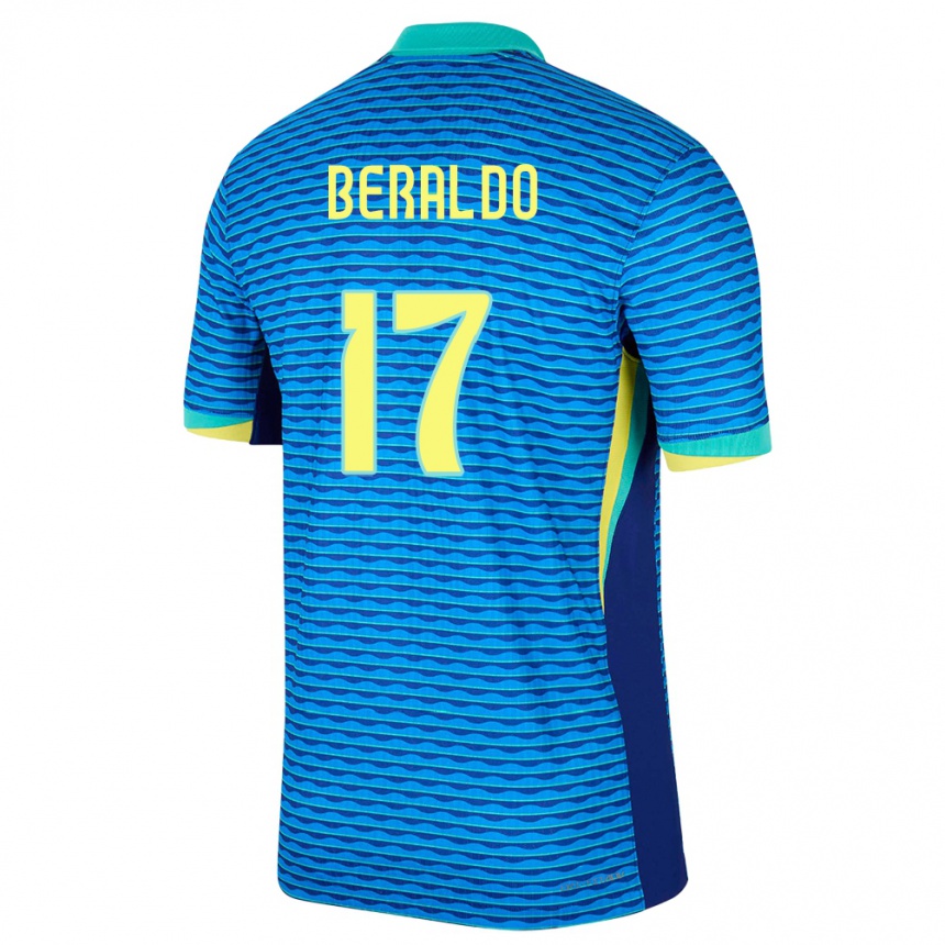 Niño Fútbol Camiseta Brasil Lucas Beraldo #17 Azul 2ª Equipación 24-26 México