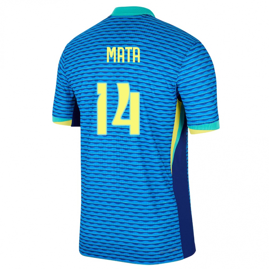 Niño Fútbol Camiseta Brasil Da Mata #14 Azul 2ª Equipación 24-26 México