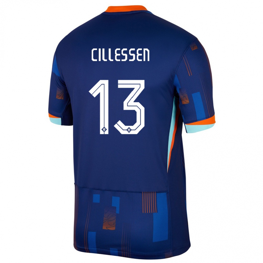 Niño Fútbol Camiseta Países Bajos Jasper Cillessen #13 Azul 2ª Equipación 24-26 México