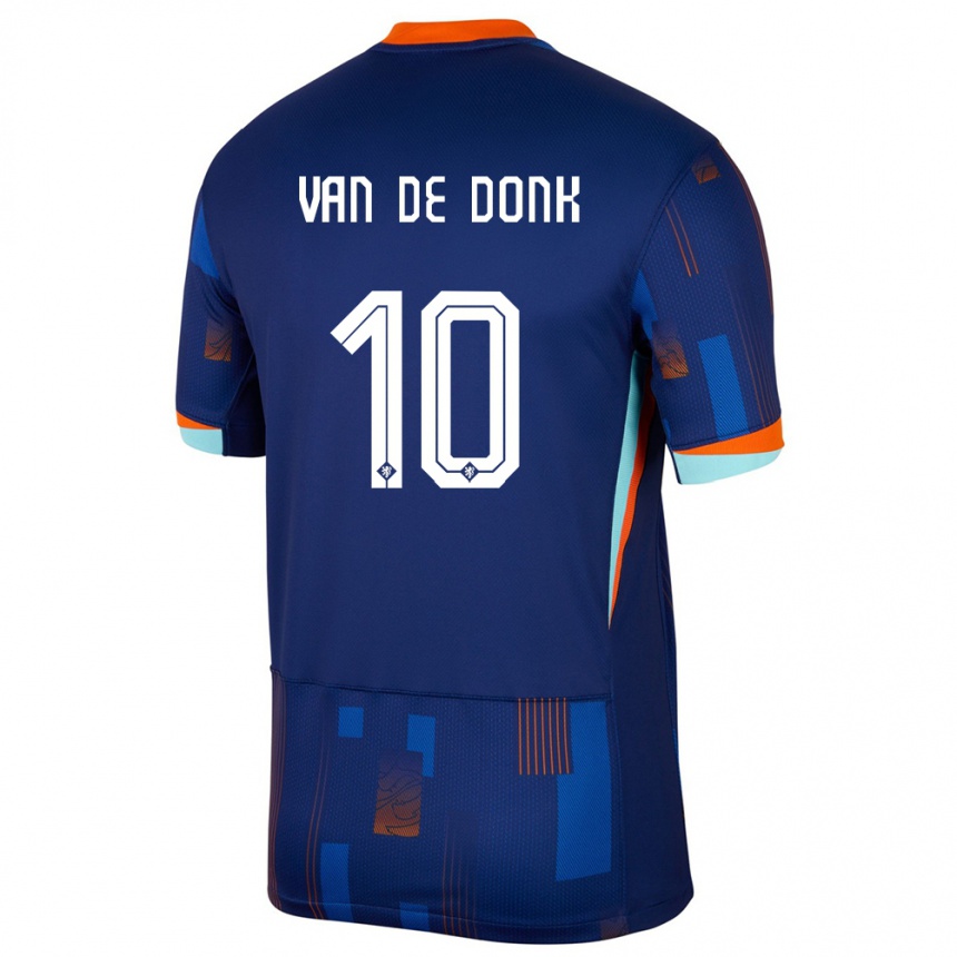 Niño Fútbol Camiseta Países Bajos Danielle Van De Donk #10 Azul 2ª Equipación 24-26 México