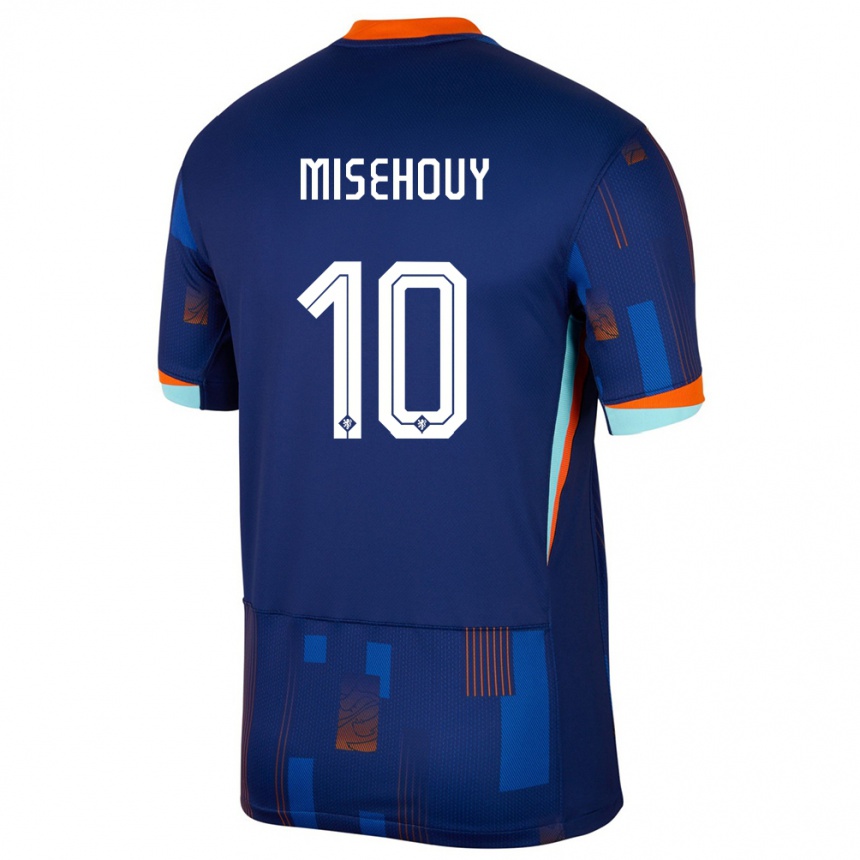 Niño Fútbol Camiseta Países Bajos Gabriel Misehouy #10 Azul 2ª Equipación 24-26 México