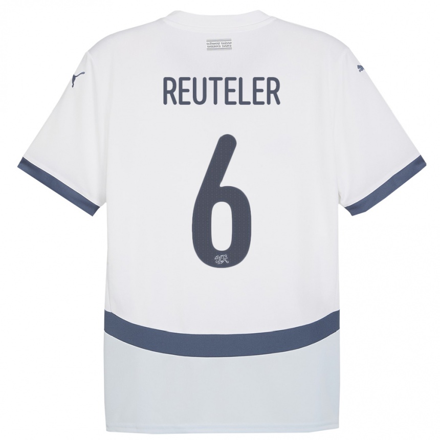 Niño Fútbol Camiseta Suiza Geraldine Reuteler #6 Blanco 2ª Equipación 24-26 México