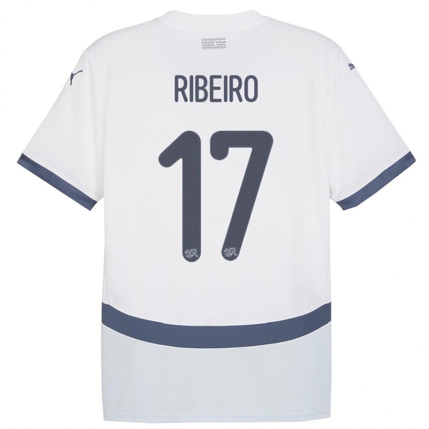 Niño Fútbol Camiseta Suiza Joel Ribeiro #17 Blanco 2ª Equipación 24-26 México