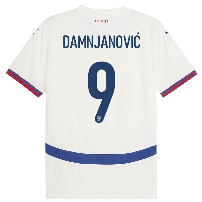 Niño Fútbol Camiseta Serbia Jovana Damnjanovic #9 Blanco 2ª Equipación 24-26 México