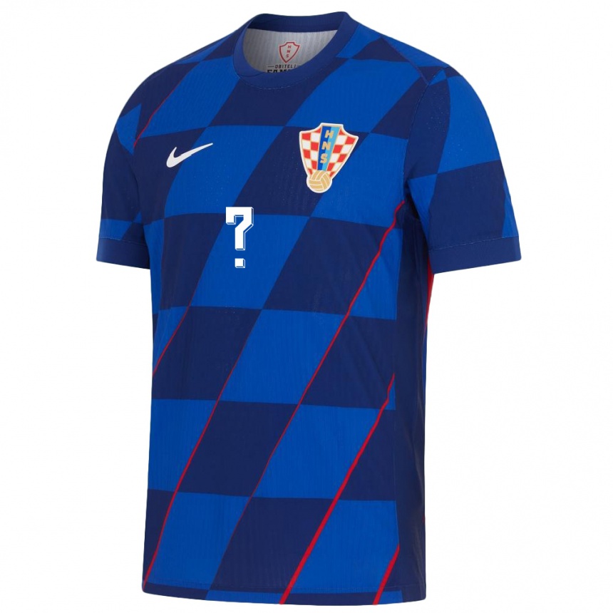 Niño Fútbol Camiseta Croacia Su Nombre #0 Azul 2ª Equipación 24-26 México