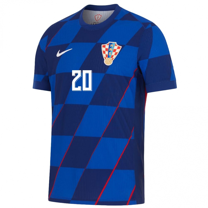 Niño Fútbol Camiseta Croacia Dion Drena Beljo #20 Azul 2ª Equipación 24-26 México