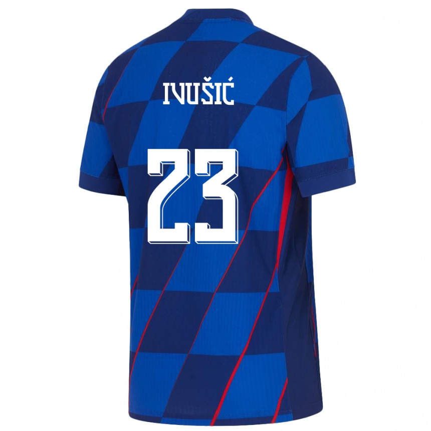 Niño Fútbol Camiseta Croacia Ivica Ivusic #23 Azul 2ª Equipación 24-26 México