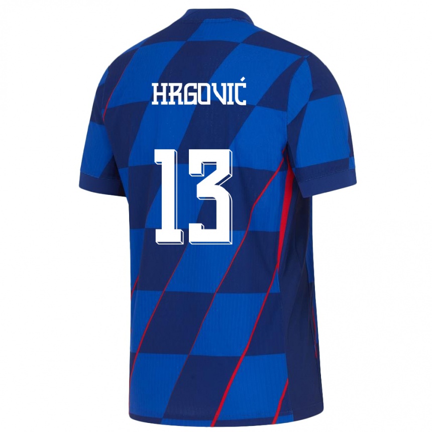 Niño Fútbol Camiseta Croacia Simun Hrgovic #13 Azul 2ª Equipación 24-26 México