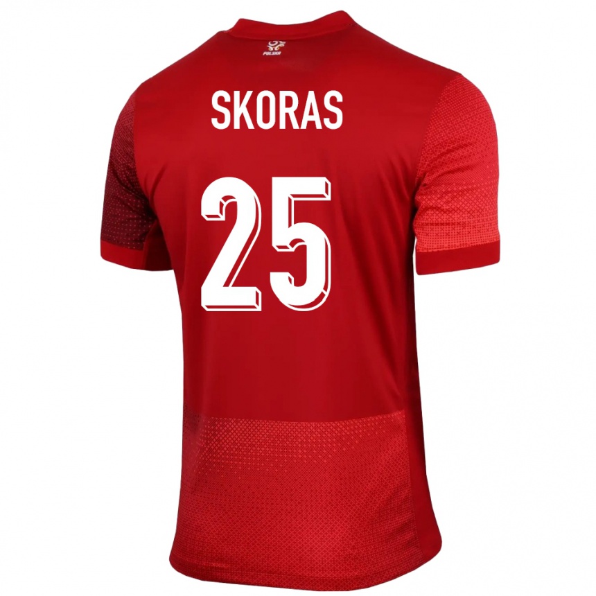 Niño Fútbol Camiseta Polonia Michal Skoras #25 Rojo 2ª Equipación 24-26 México