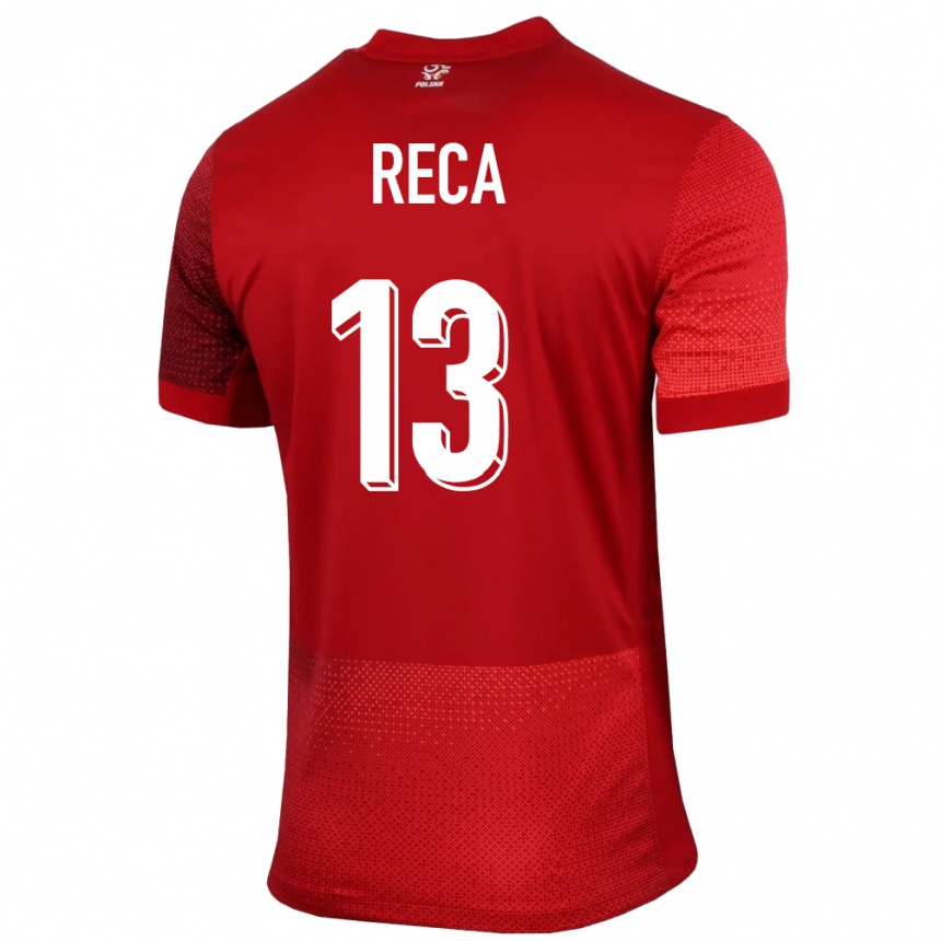 Niño Fútbol Camiseta Polonia Arkadiusz Reca #13 Rojo 2ª Equipación 24-26 México