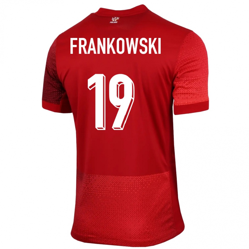 Niño Fútbol Camiseta Polonia Przemyslaw Frankowski #19 Rojo 2ª Equipación 24-26 México