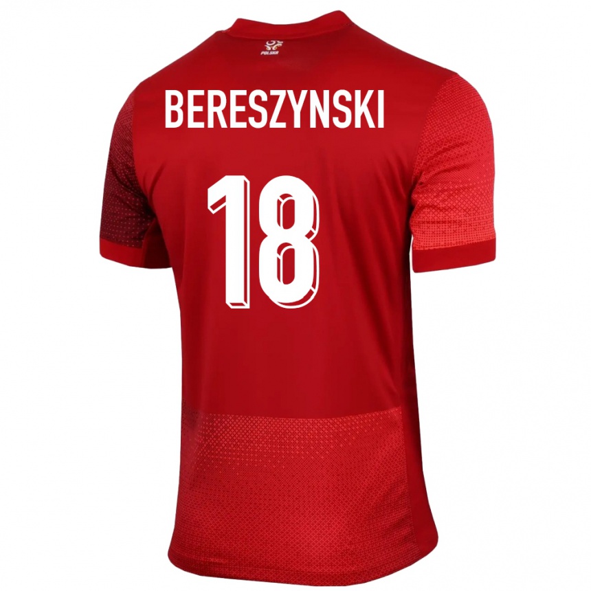 Niño Fútbol Camiseta Polonia Bartosz Bereszynski #18 Rojo 2ª Equipación 24-26 México