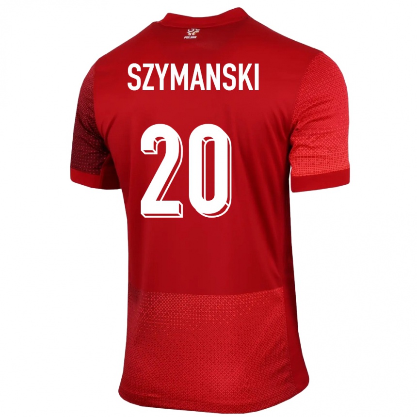 Niño Fútbol Camiseta Polonia Sebastian Szymanski #20 Rojo 2ª Equipación 24-26 México