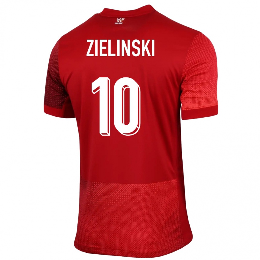 Niño Fútbol Camiseta Polonia Piotr Zielinski #10 Rojo 2ª Equipación 24-26 México