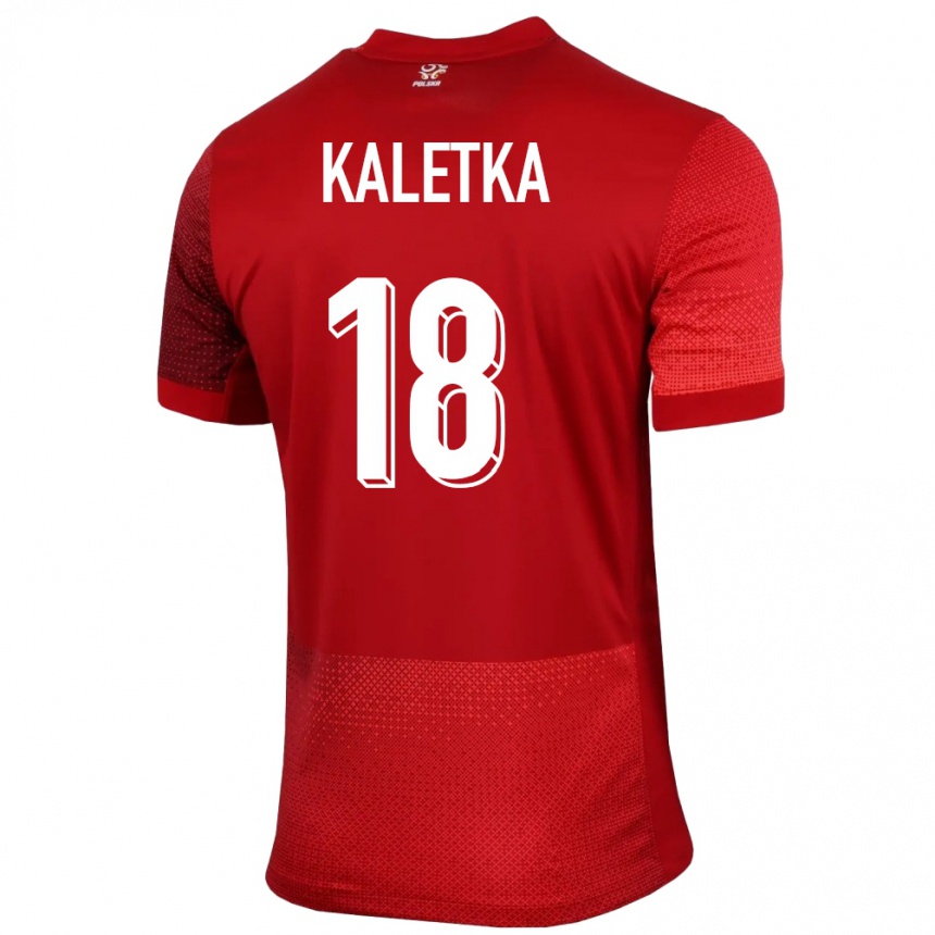 Niño Fútbol Camiseta Polonia Nikol Kaletka #18 Rojo 2ª Equipación 24-26 México