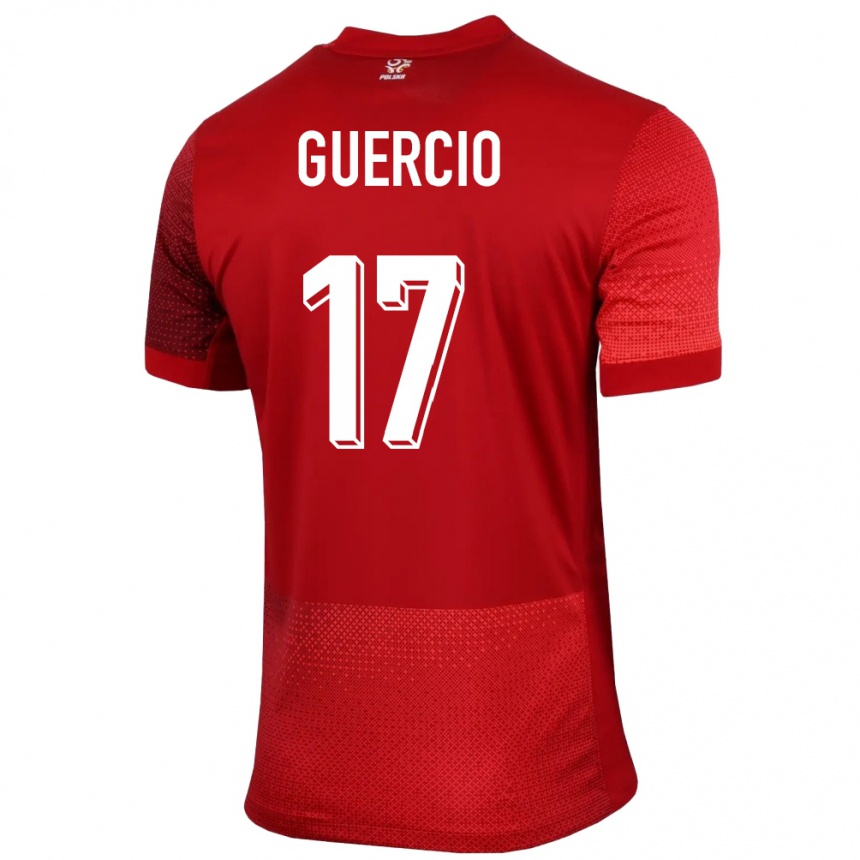 Niño Fútbol Camiseta Polonia Tomasso Guercio #17 Rojo 2ª Equipación 24-26 México