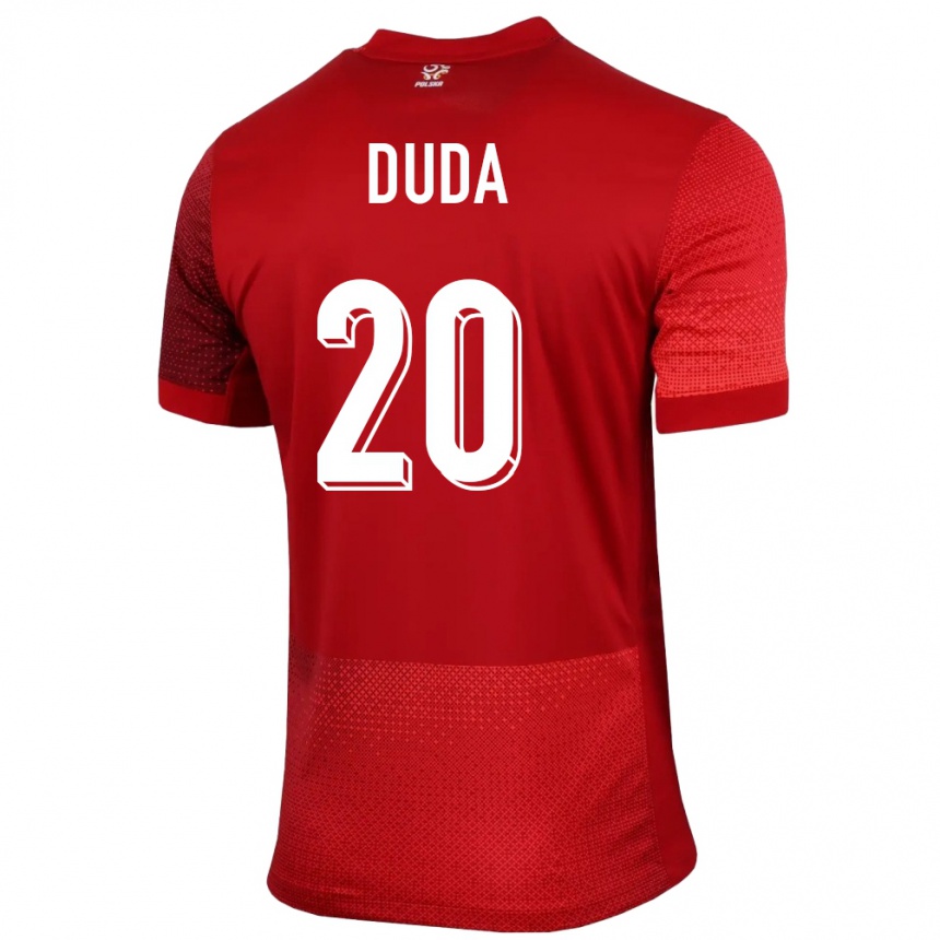 Niño Fútbol Camiseta Polonia Kacper Duda #20 Rojo 2ª Equipación 24-26 México