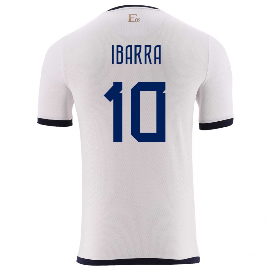 Niño Fútbol Camiseta Ecuador Romario Ibarra #10 Blanco 2ª Equipación 24-26 México