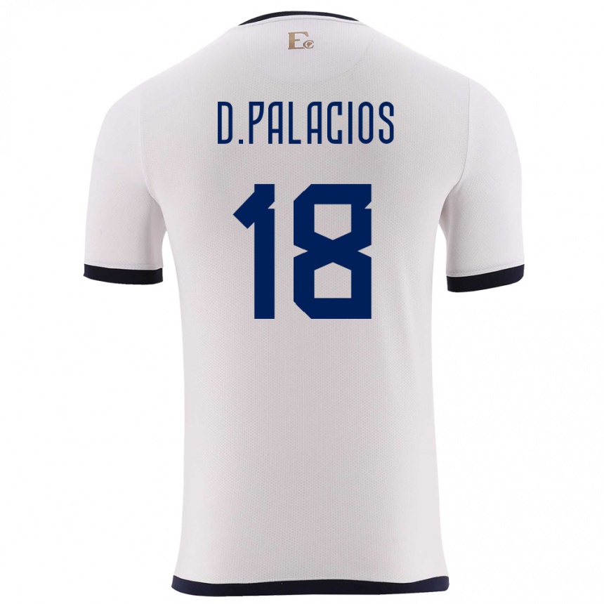 Niño Fútbol Camiseta Ecuador Diego Palacios #18 Blanco 2ª Equipación 24-26 México