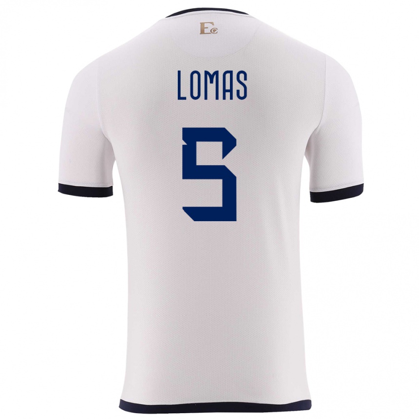 Niño Fútbol Camiseta Ecuador Ariana Lomas #5 Blanco 2ª Equipación 24-26 México