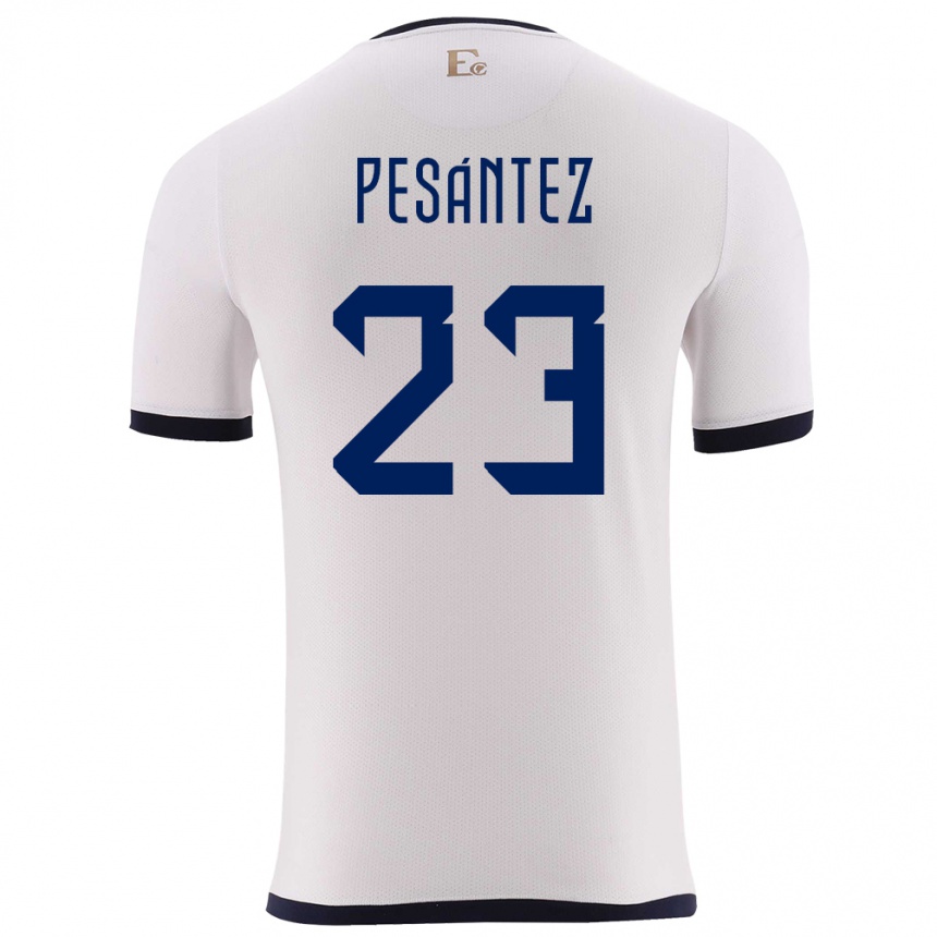 Niño Fútbol Camiseta Ecuador Danna Pesantez #23 Blanco 2ª Equipación 24-26 México