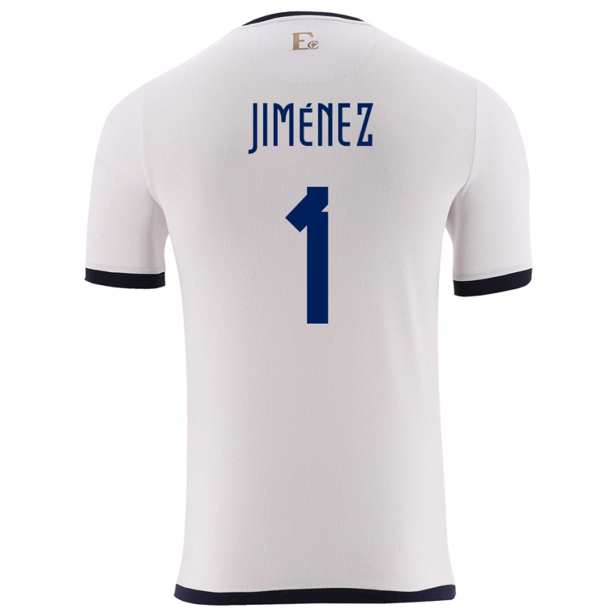 Niño Fútbol Camiseta Ecuador Tony Jimenez #1 Blanco 2ª Equipación 24-26 México