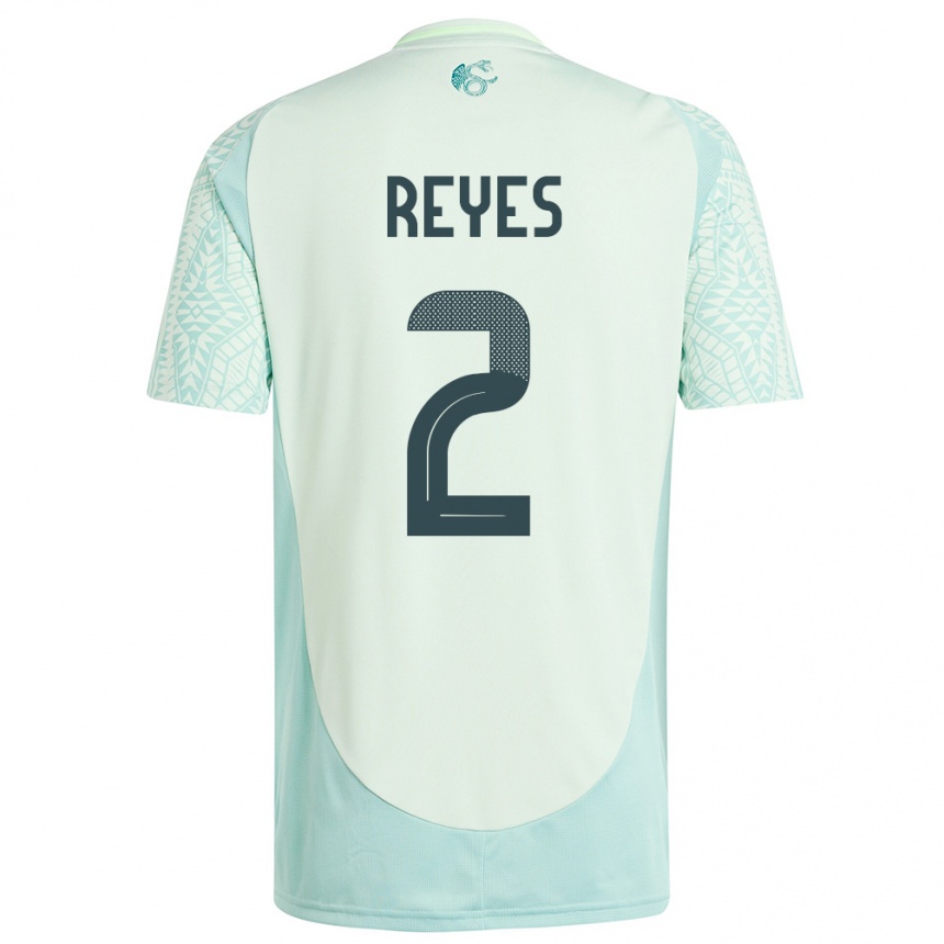 Niño Fútbol Camiseta México Luis Reyes #2 Lino Verde 2ª Equipación 24-26 México