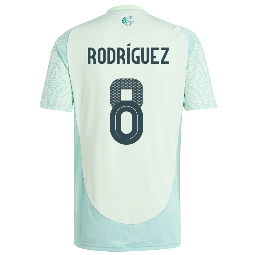 Niño Fútbol Camiseta México Carlos Rodriguez #8 Lino Verde 2ª Equipación 24-26 México